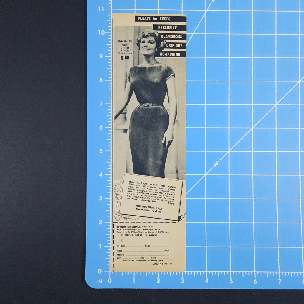 1960 Riviera Originals Women Sweetheart Fashions Vintage Print Ad Brooklyn NY - Picture 5 of 5